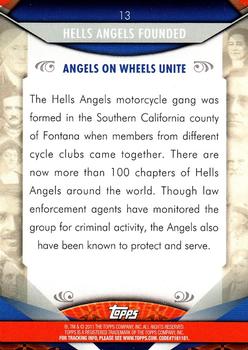 2011 Topps American Pie #13 Hells Angels founded Back