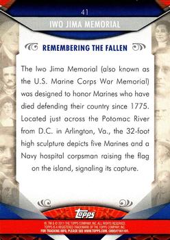2011 Topps American Pie #41 Iwo Jima Memorial Back