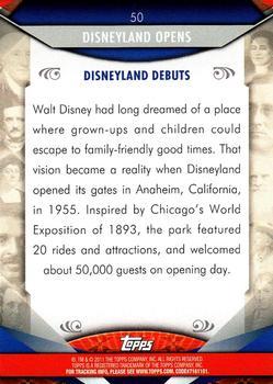 2011 Topps American Pie #50 Disneyland opens Back
