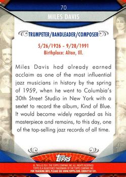 2011 Topps American Pie #70 Miles Davis Back