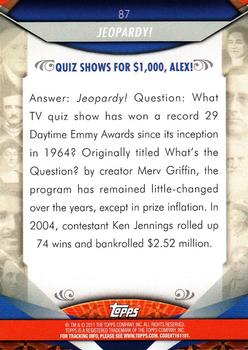 2011 Topps American Pie #87 Jeopardy! Back