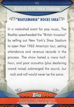 2011 Topps American Pie #90 Beatles Play Shea Stadium Back
