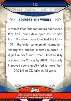 2011 Topps American Pie #143 CDs revolutionize music Back