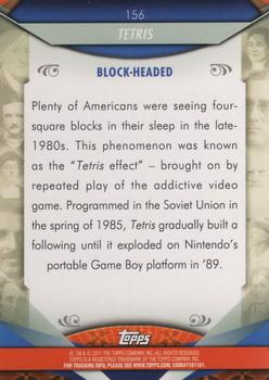 2011 Topps American Pie #156 Tetris Back