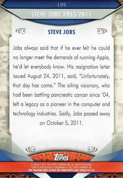 2011 Topps American Pie #199 Steve Jobs 1955-2011 Back