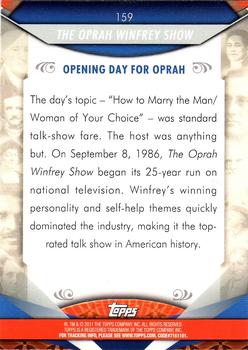 2011 Topps American Pie - Foil #159 The Oprah Winfrey Show Back