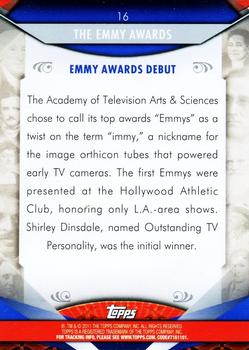 2011 Topps American Pie - Foil #16 The Emmy Awards Back