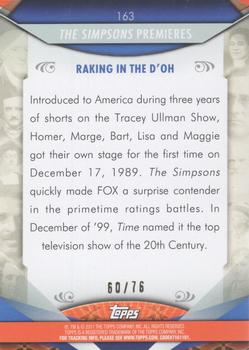 2011 Topps American Pie - Spotlight #163 The Simpsons Premiers Back