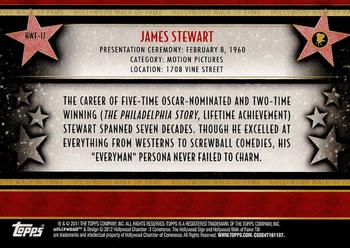 2011 Topps American Pie - Hollywood Walk of Fame #HWF-17 Jimmy Stewart Back