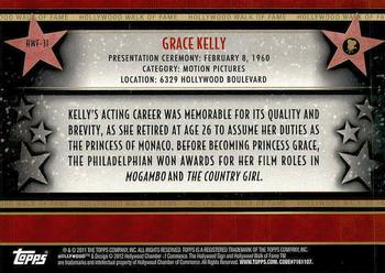 2011 Topps American Pie - Hollywood Walk of Fame #HWF-31 Grace Kelly Back