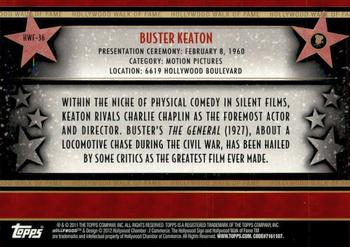 2011 Topps American Pie - Hollywood Walk of Fame #HWF-36 Buster Keaton Back