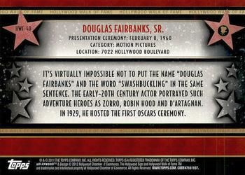 2011 Topps American Pie - Hollywood Walk of Fame #HWF-40 Douglas Fairbanks Sr. Back