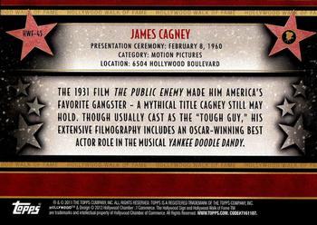 2011 Topps American Pie - Hollywood Walk of Fame #HWF-45 James Cagney Back