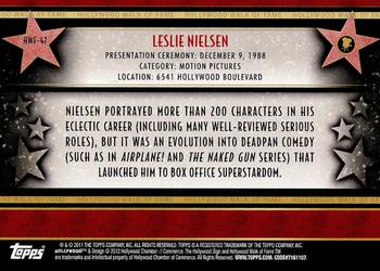 2011 Topps American Pie - Hollywood Walk of Fame #HWF-47 Leslie Nielsen Back