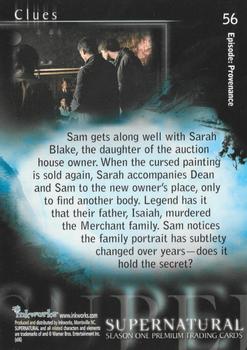 2006 Inkworks Supernatural Season 1 #56 Clues Back
