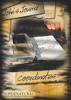 2006 Inkworks Supernatural Season 1 #82 Coordinates Front