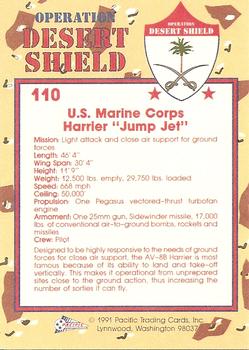 1991 Pacific Operation Desert Shield #110 AV-8B Harrier Back
