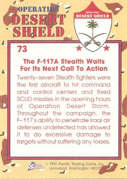 1991 Pacific Operation Desert Shield #73 F-117A Stealth Back