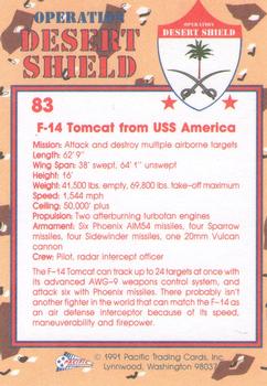 1991 Pacific Operation Desert Shield #83 F-14 ATomcat Back