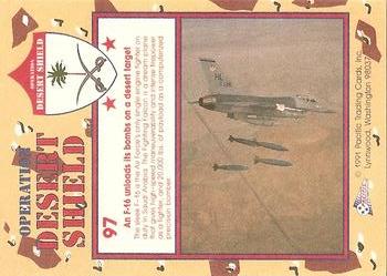 1991 Pacific Operation Desert Shield #97 F-16 Fighting Falcon Back