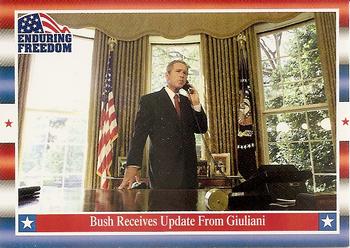 2001 Topps Enduring Freedom #29 Bush Receives Update From Giuliani Front
