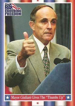 2001 Topps Enduring Freedom #40 Mayor Giuliani Gives The 