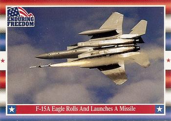 2001 Topps Enduring Freedom #52 F-15A Eagle Rolls And Launches A Missile Front