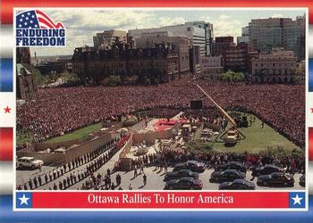2001 Topps Enduring Freedom #13 Ottawa Rallies To Honor America Front