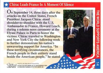 2001 Topps Enduring Freedom #14 Chirac Leads France In A Moment Of Silence Back