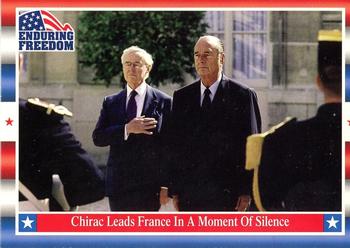 2001 Topps Enduring Freedom #14 Chirac Leads France In A Moment Of Silence Front
