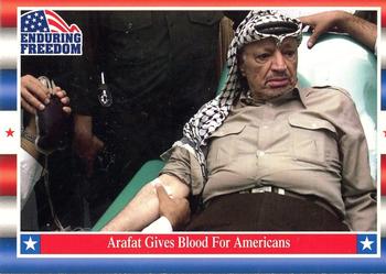 2001 Topps Enduring Freedom #16 Arafat Gives Blood For Americans Front