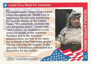 2001 Topps Enduring Freedom #16 Arafat Gives Blood For Americans Back