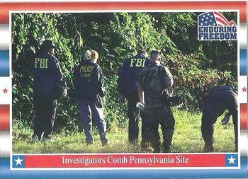 2001 Topps Enduring Freedom #21 Investigators Comb Pennsylvania Site Front