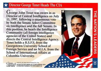 2001 Topps Enduring Freedom #30 Director George Tenet Heads The CIA Back