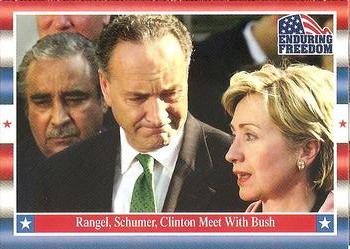 2001 Topps Enduring Freedom #31 Rangel, Schumer, Clinton Meet With Bush Front