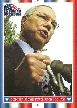 2001 Topps Enduring Freedom #33 Secretary Of State Powell Meets The Press Front