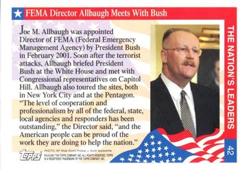 2001 Topps Enduring Freedom #42 FEMA Director Allbaugh Meets With Bush Back