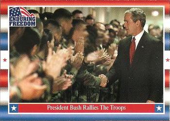 2001 Topps Enduring Freedom #47 President Bush Rallies The Troops Front