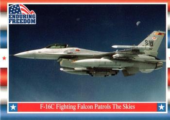 2001 Topps Enduring Freedom #49 F-16C Fighting Falcon Patrols The Skies Front