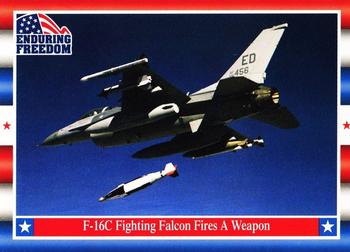 2001 Topps Enduring Freedom #50 F-16C Fighting Falcon Fires A Weapon Front