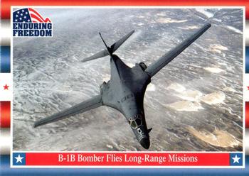 2001 Topps Enduring Freedom #54 B-1B Bomber Flies Long-Range Mission Front