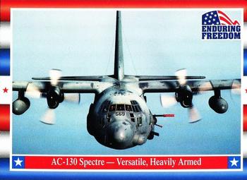 2001 Topps Enduring Freedom #58 AC-130 Spectre - Versatile, Heavily Armed Front