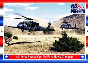 2001 Topps Enduring Freedom #59 Air Force Special Ops Fly Pave Hawk Choppers Front