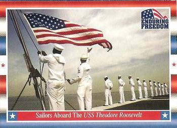 2001 Topps Enduring Freedom #74 Sailors Aboard The USS Theodore Roosevelt Front