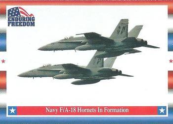2001 Topps Enduring Freedom #80 Navy F/A-18 Hornets In Formation Front