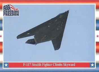 2001 Topps Enduring Freedom #84 F-117 Stealth Fighter Climbs Skyward Front