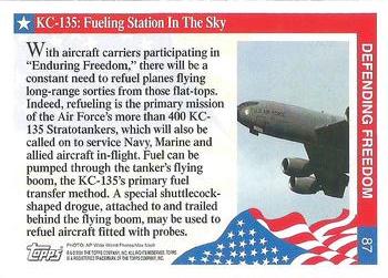2001 Topps Enduring Freedom #87 KC-135: Fueling Station In The Sky Back