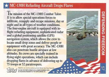 2001 Topps Enduring Freedom #57 MC-130H Refueling Aircraft Drops Flares Back