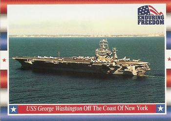 2001 Topps Enduring Freedom #75 USS George Washington Off The Coast Of New York Front