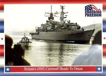 2001 Topps Enduring Freedom #77 Britain's HMS Cornwall Heads To Oman Front